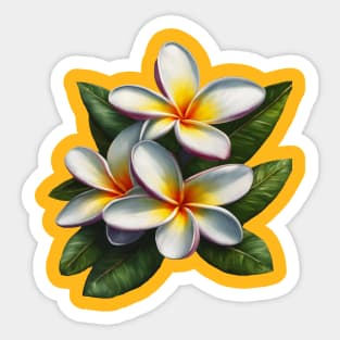 Plumeria Exotic And Beautiful Floral Cut Out Sticker